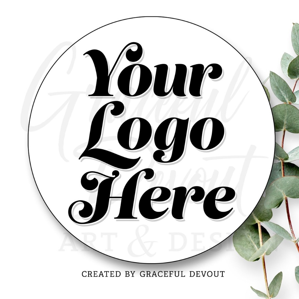 Your Logo Here - Custom  - 2" (inches) Round, (96ct.) Stickers